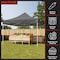 Stalwart Pop Up Canopy - 10x10 ft Tent - UPF30 Sun Shelter with Adjustable Height by Gray, 3PK 80-14-GRY - alternate 3